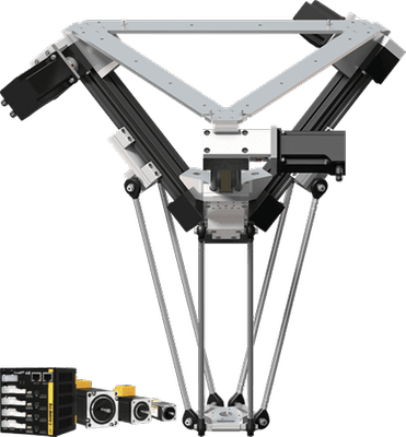 Robot Delta - con unità di controllo Ezi-SERVOII EtherCAT 3X, diametro spazio di lavoro 660 mm
