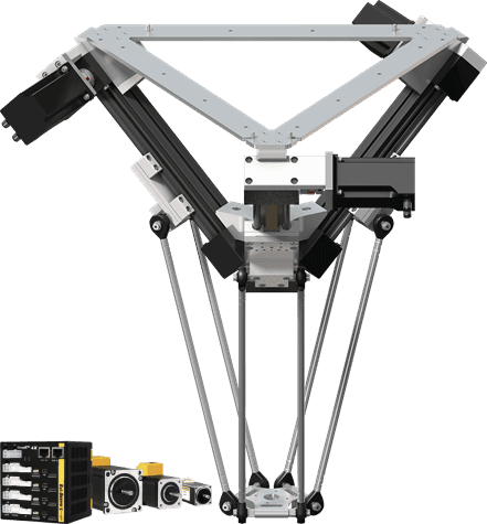 Robot Delta - con unità di controllo Ezi-SERVOII EtherCAT 3X, diametro spazio di lavoro 660 mm