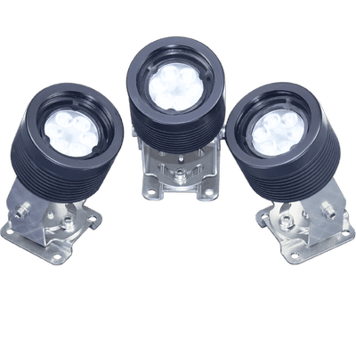 Apparecchio semicircolare LED Machine SPOTLED II a plafone, ottica 25° per luce piatta